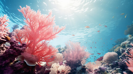 Fototapeta na wymiar Soft coral underwater background