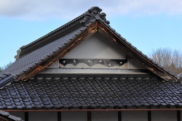 日本の古民家の瓦屋根