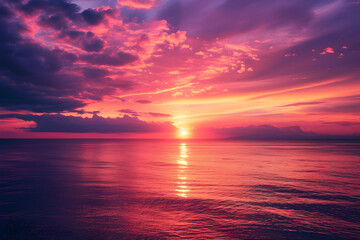 Obraz premium sunset clouds on the sea