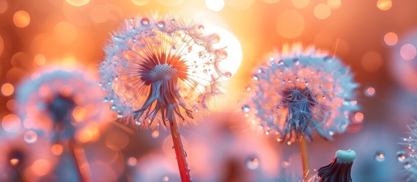 Abstract blurred nature background dandelion © KRIS