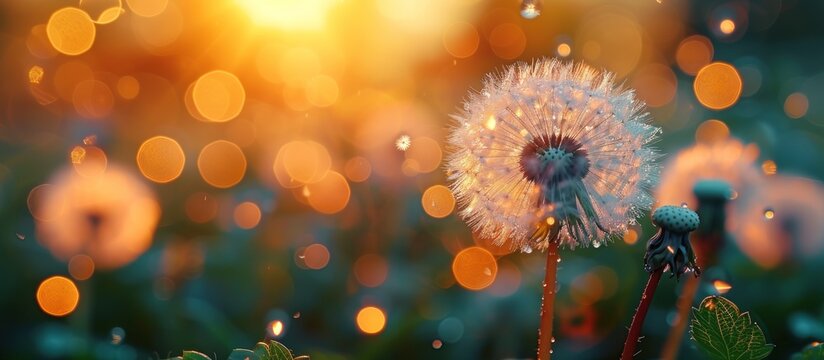 Abstract blurred nature background dandelion © KRIS