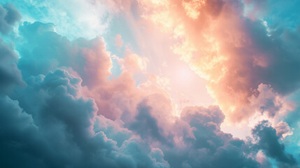 Fototapeta premium The breathtaking sight of a majestic sunrise sky