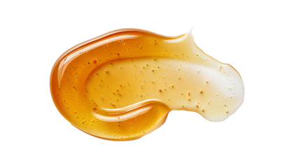 Oil swatch png. Anti-aging oil top view png. Retinol oil as skincare concept for hydration and nourishing properties of a fatty oil. Vitamin c oil in orange color for face