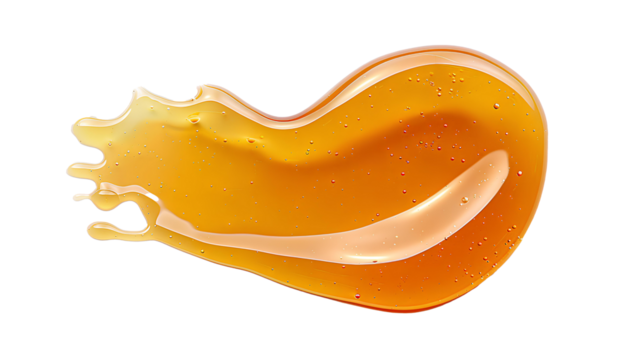 Oil swatch png. Anti-aging oil top view png. Retinol oil as skincare concept for hydration and nourishing properties of a fatty oil. Vitamin c oil in orange color for face