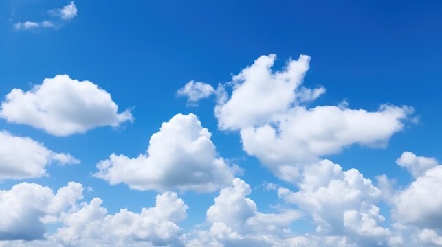 Blue sky and white clouds mornig time.
