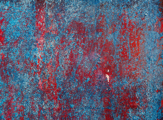 Grunge background with abstract colored texture. Old scratches, stain, paint splats, spots. - 737995359