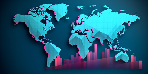 World Statistics Day Background with graphs and numbers backdrop