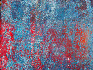 Grunge background with abstract colored texture. Old scratches, stain, paint splats, spots.