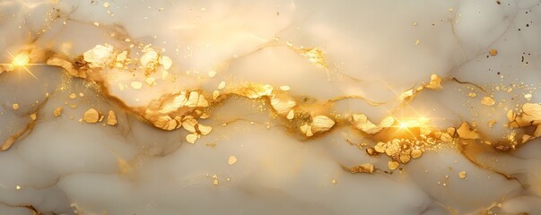 Luxurious Gold Veins on Marble Texture for Elegant Backgrounds