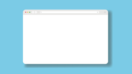 Blank browser window Isolated on White Background - obrazy, fototapety, plakaty