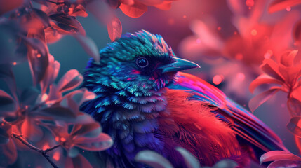 Fototapeta premium Wonderful Clear Color Bird Background Wallpaper.