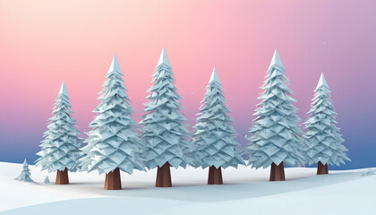 Fototapeta premium christmas tree in snow