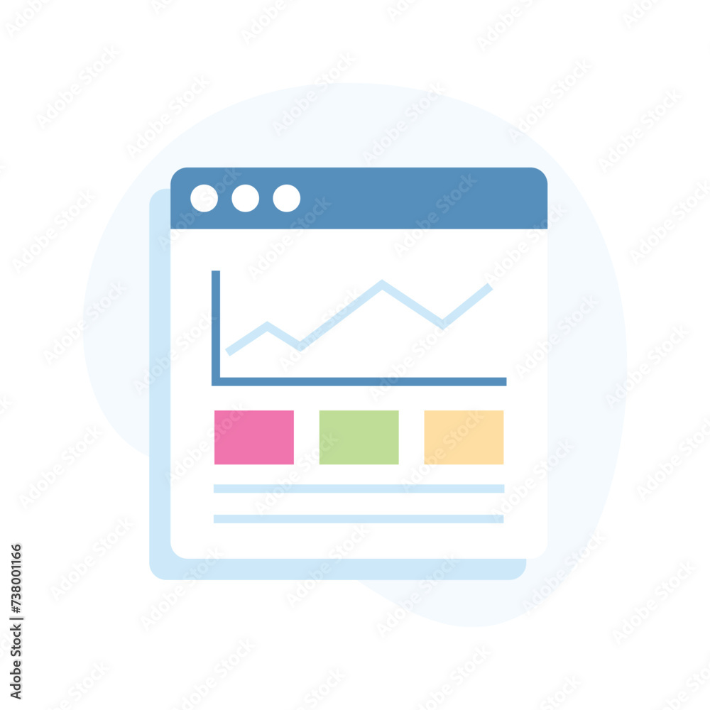 Wall mural an icon of web analysis in trendy style isolated on white background
