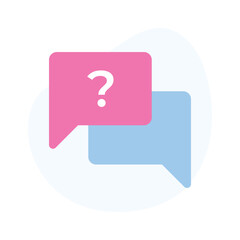 Flat style icon of query, question mark, ready for premium use