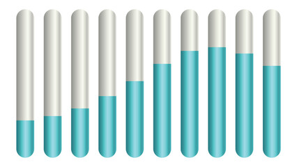 Percentage Diagrams Set for Infographics