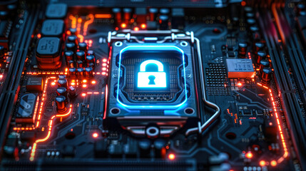 Obraz premium Delving into the intricate world of technology, a circuit board reveals the complex and essential components that power our digital devices