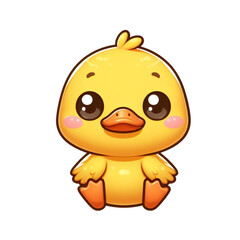 Fototapeta premium Smiling Yellow Duckling