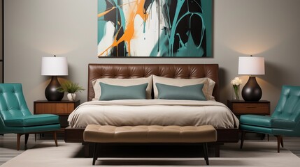 Chocolate Brown and Teal Bedroom Retreat
