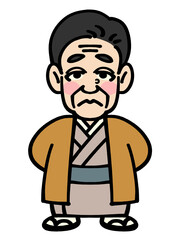 福沢諭吉のデフォルメイラスト素材