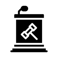 lectern glyph icon