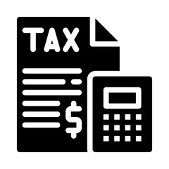 taxes glyph icon