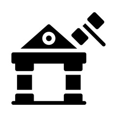 court glyph icon