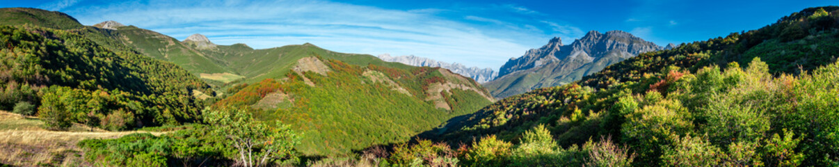 panorama of Valdeon valley, Leon,Spain