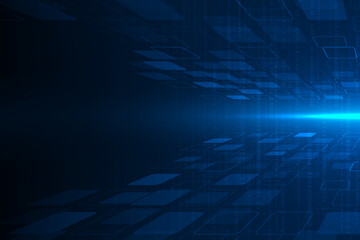 Obraz premium Vector futuristic abstract consisting blue light lasers. Illustration graphics background.
