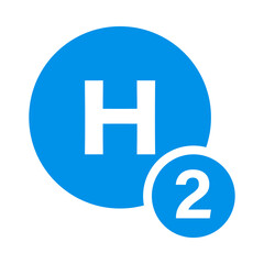 Fototapeta premium Hydrogen icon. H2 icon. Vector.