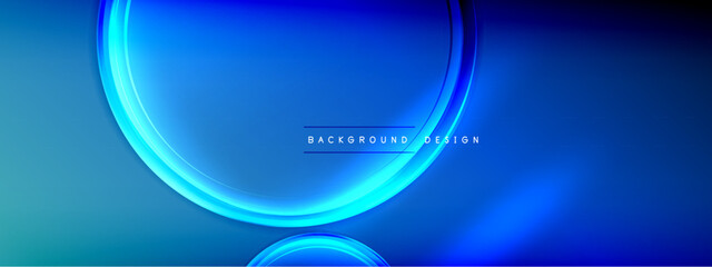 Vector abstract background - liquid transparent bubble shapes on fluid gradient with shadows and light effects