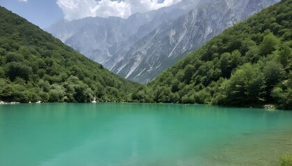Fototapeta na wymiar Fucine Lake, Italy