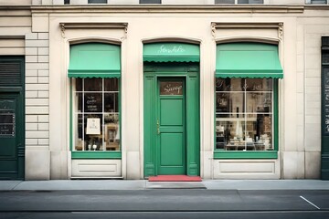 european vintage light green  boutique storefront template
