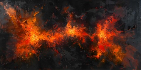 Fototapeta na wymiar Fiery Passion Ignites in Abstract Vision against a Dark Canvas. Concept Abstract Art, Fiery Passion, Dark Canvas, Vision