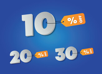 Sale and discount labels. price off tag icon flat design collection set