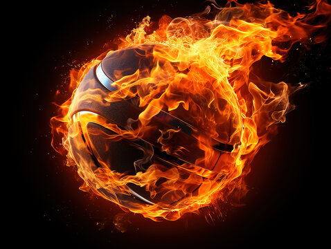 Sporty basketball championship background with fire flame design
