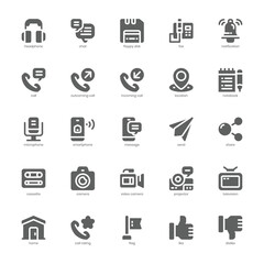 Content Communication icon pack for your website, mobile, presentation, and logo design. Content Communication icon glyph design. Vector graphics illustration and editable stroke.