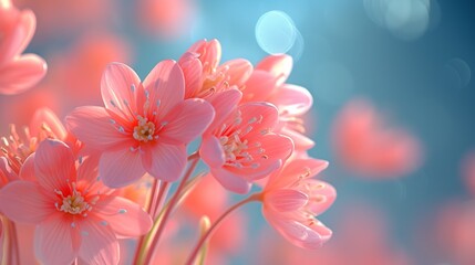 A bunch of pink flowers in a vase