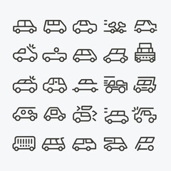Fototapeta premium Car Icon Vector Set