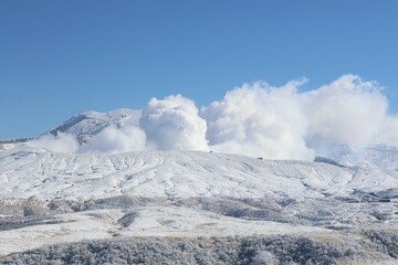 冬の阿蘇