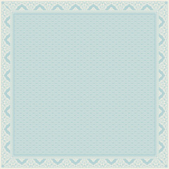 Hijab scarf flower abstract pattern.Ethnic geometric ornament with frame motif border hijab pattern.Design for fabric,print,scarves,shawl,kerchief,bandana,clothing,pareo,pillows,tablecloth,decoration.