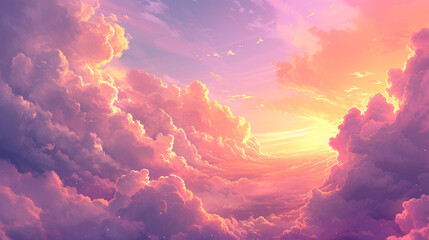 A stunning depiction of a real majestic sunrise sky background - obrazy, fototapety, plakaty