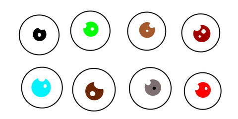Set of various eyeball illustrations