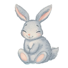 cute rabbit watercolour vector illustration