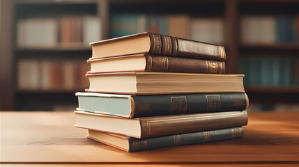 Books background, can be used to depict education, knowledge, learning or library themes