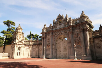 The majestic Gate of the Sultan, Sultan's Gate at Dolmabahce Palace, Istanbul, Turkey