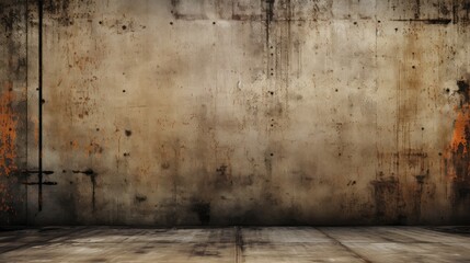 Grungy Industrial Concrete Wall and Flooring