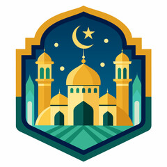 Ramadan Mubarak Logo Vector Illustration