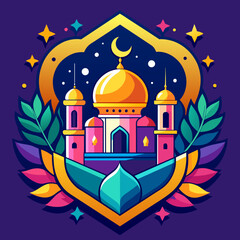 Ramadan Mubarak Logo Vector Illustration