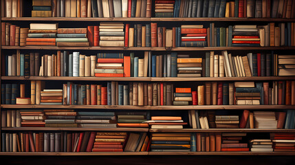 Books background, can be used to depict education, knowledge, learning or library themes