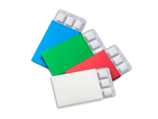 Pack of Chewing Gum, transparent background